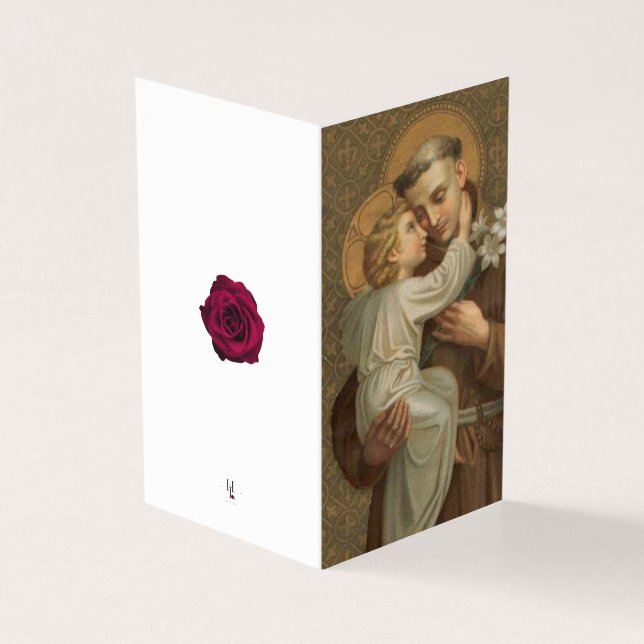 St. Anthony-katolska kondoleansen - tack för dina  Kort (Utsida)