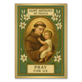 St. Anthony-katolskt Bröllop Bord-kort Bordsnummer