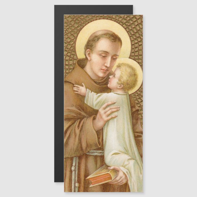St Anthony & Kristus Child (JM 05) Magnetic Card (Fram/baksida)