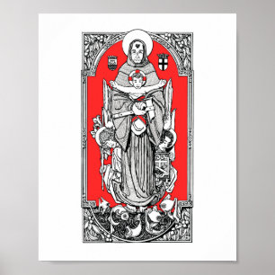 St. Anthony of Padua 8 tum x 10 tum Print Poster