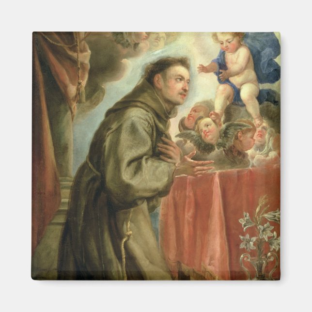 St. Anthony of Padua adoring the Jesus Child Magnet (Framsidan)