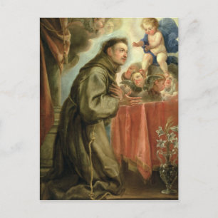 St. Anthony of Padua adoring the Jesus Child Vykort