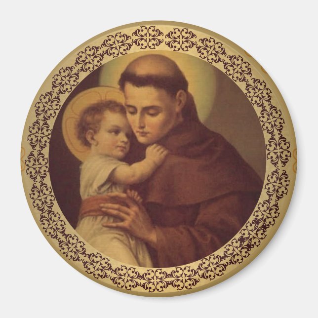 St. Anthony of Padua Baby Jesus Magnet (Framsidan)