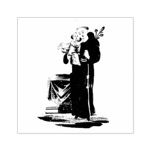 St. Anthony of Padua Baby Jesus Religiösa Stämpel