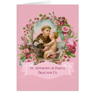 St. Anthony of Padua Baby Jesus Ro Hälsningskort