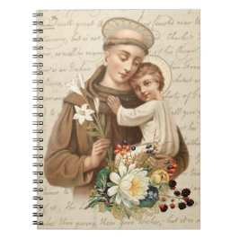 St. Anthony of Padua & Child Jesus Religiösa Anteckningsbok