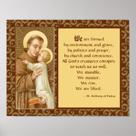 St. Anthony of Padua (JM 05) med citat Poster