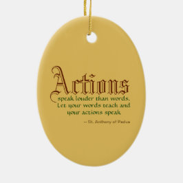 St. Anthony of Padua & the Jesus Child (JM 05) Julgransprydnad Keramik