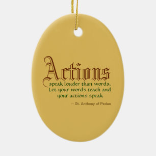 St. Anthony of Padua & the Jesus Child (JM 05) Julgransprydnad Keramik