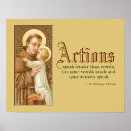 St. Anthony of Padua & the Jesus Child (JM 05) Poster