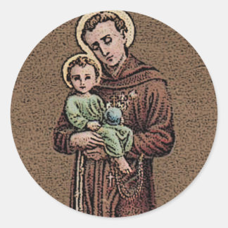 St. Anthony Pray for Us Runt Klistermärke