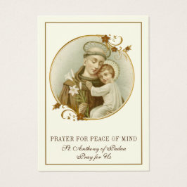 St. Anthony Prayer for Peace of Mind & Heart Visitkort