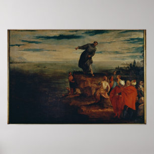 St. Anthony Preaching to the Fish, 1580 Poster