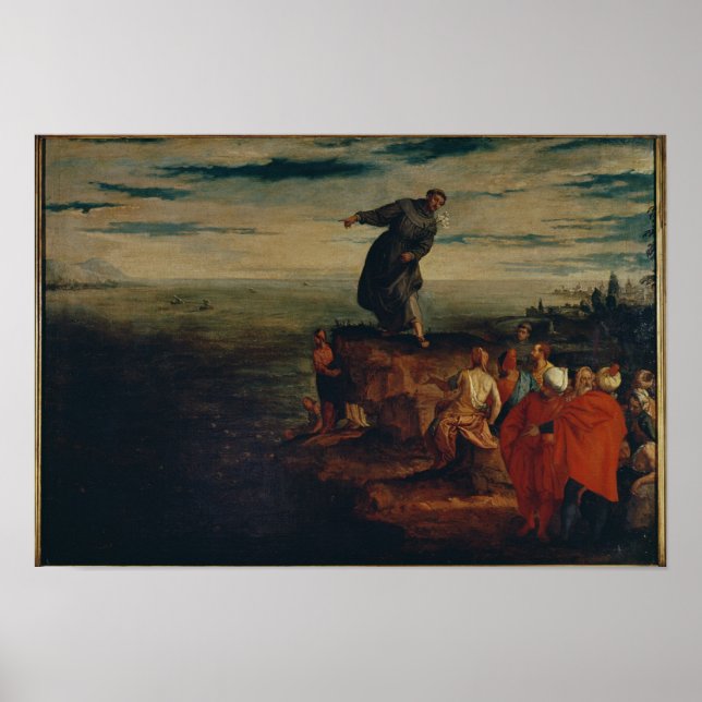 St. Anthony Preaching to the Fish, 1580 Poster (Framsidan)