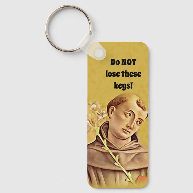 St. Anthony-Religiösan Catholic Funny Keychain Nyckelring (Framsida)