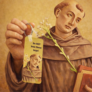 St. Anthony-Religiösan Catholic Funny Keychain Nyckelring