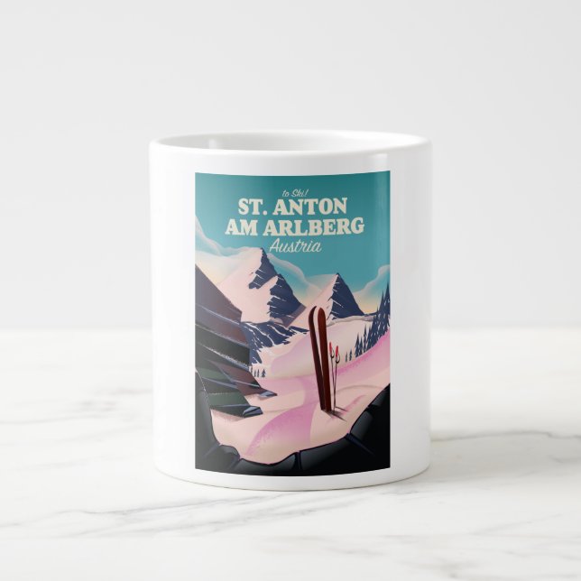 St. Anton am Arlberg ski Austria Jumbo Mugg (Framsidan)