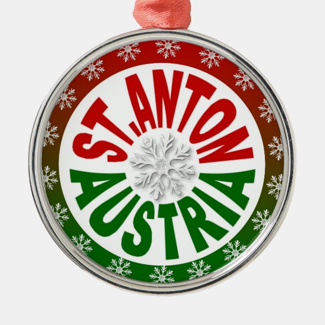 St. Anton Austria Red grönt ornament (Framsidan)