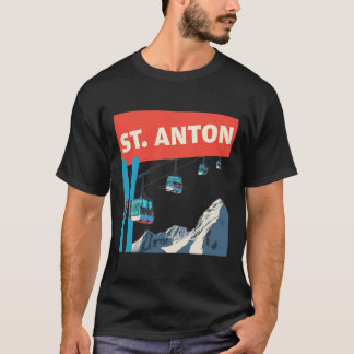 St. Anton skidåkning - Retro St. Anton skidåkning T Shirt