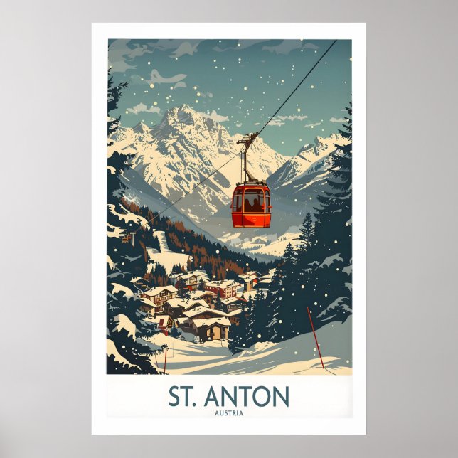 St Anton Väggkonst Skidposter 1 (Framsidan)