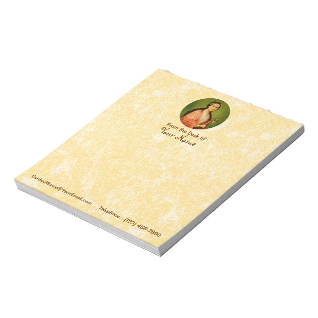 St. Apollonia (BLA 001) 5,5"x6" Vert (Stil #1) Anteckningsblock (Roterad)