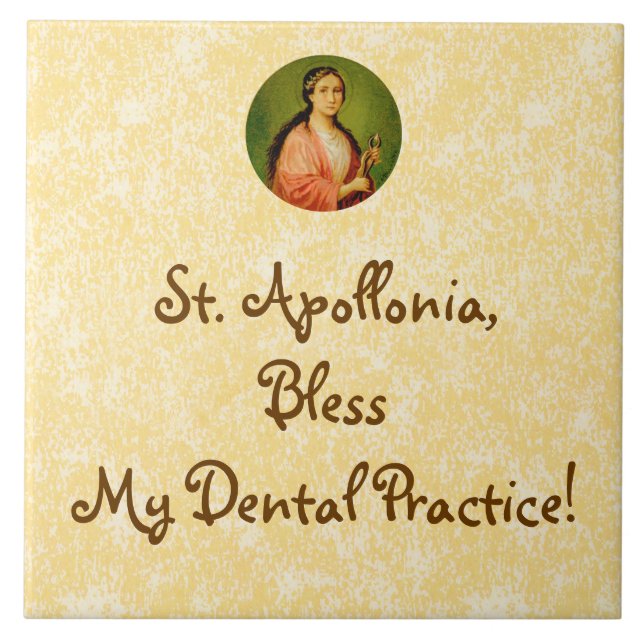 St. Apollonia (BLA 001) Dental Practice Blessing Kakelplatta (Framsidan)
