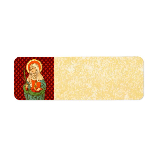 St. Apollonia (VVP 001) Parchment Returadress Etikett (Framsidan)