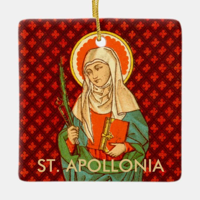 St. Apollonia (VVP 001) Square Julgransprydnad Keramik (Framsida)