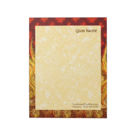 St. Apollonia's Flames (VVP 001a) 11" x 8,5" Vert Anteckningsblock