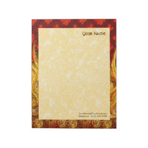 St. Apollonia's Flames (VVP 001a) 11" x 8,5" Vert Anteckningsblock