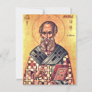 St. Athanasius, den Underbara ortodoxa kristna iko Vykort