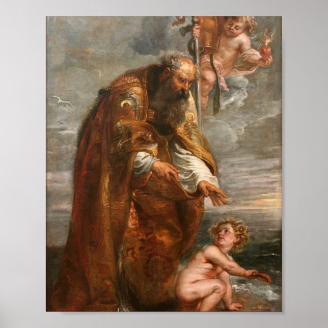St. Augustine av Peter Paul Rubens Poster (Framsidan)