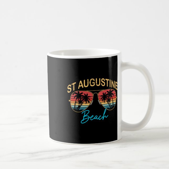 St Augustine Beach Florida Män Kvinnor Souvenir Su Kaffemugg (Höger)