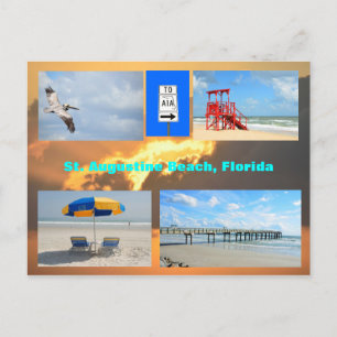 St Augustine Beach, Florida Postcard Vykort