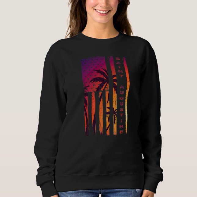 St Augustine Beach Vacation Florida Sunset Handfla T Shirt (Framsida)