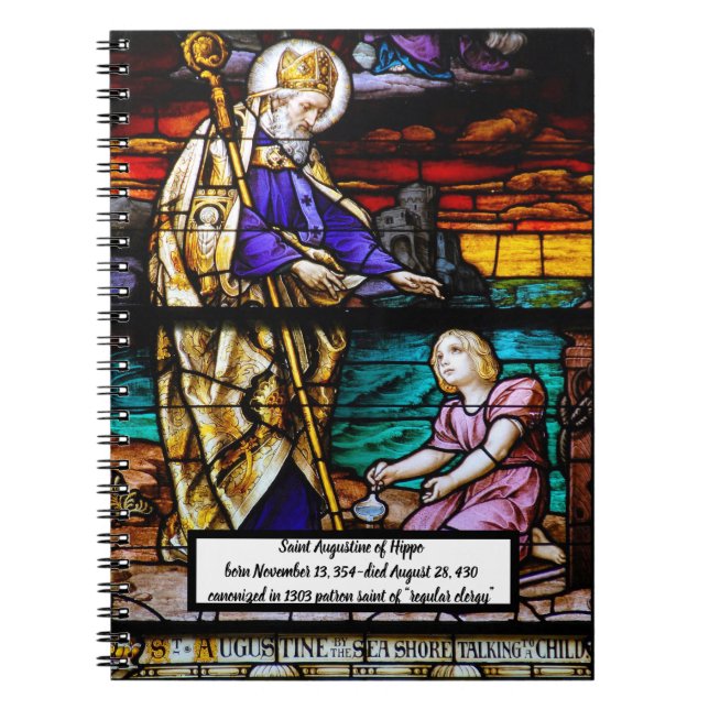 St Augustine christian Art Notebook Anteckningsbok (Framsidan)
