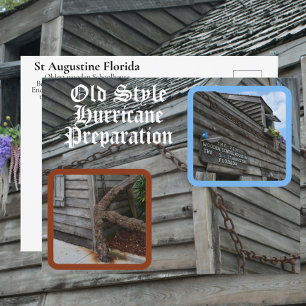 St Augustine FL Äldsta Trähuset Skola Vykort