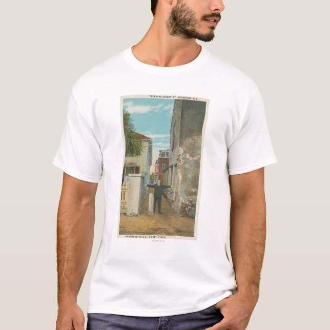 St Augustine FL - beskåda av kassagatan & T-shirt (Framsida)