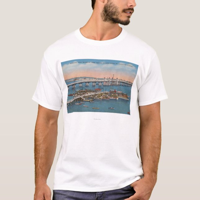 St Augustine FL - beskåda av överbryggar av lejon T-shirt (Framsida)