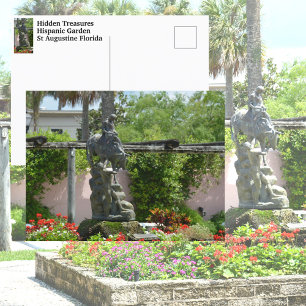 St Augustine FL Hispanic Trädgård Fotografisk Vykort