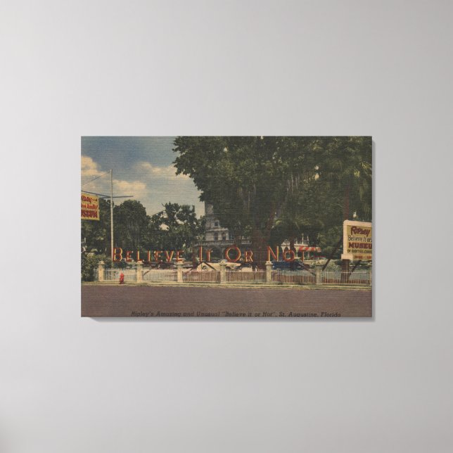 St Augustine, FL - Ripleys Tro-it-or-Not Canvastryck (Framsida)
