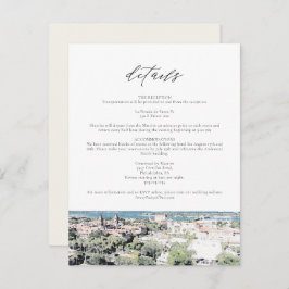 ST AUGUSTINE Fl Skyline Destine-informationskort Inbjudningar