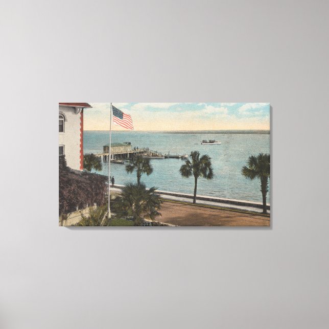 St Augustine, FL - View Matanzas Bay & Canvastryck (Framsida)