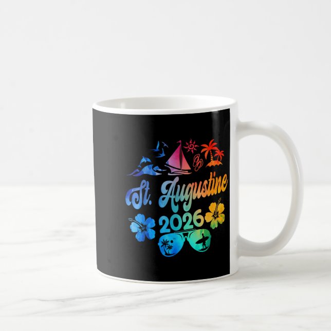 St. Augustine Florida 2026 Vacation Tie Dye Summer Kaffemugg (Höger)