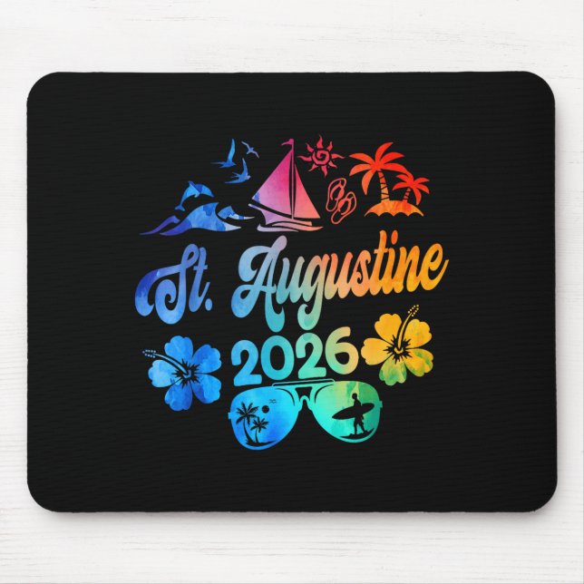 St. Augustine Florida 2026 Vacation Tie Dye Summer Musmatta (Framsidan)