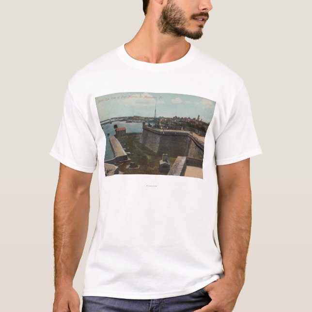 St Augustine Florida - antenn av Ft. Marion T-shirt (Framsida)