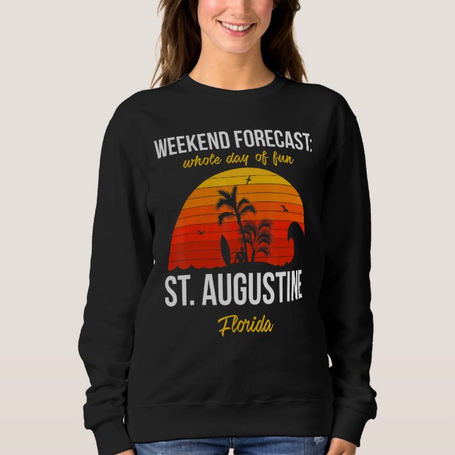 St Augustine Florida Beach Vacation Helg Foreca T Shirt (Framsida)