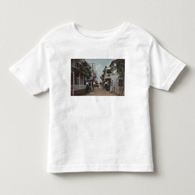 St Augustine Florida - beskåda av St George St. T-shirt (Framsida)