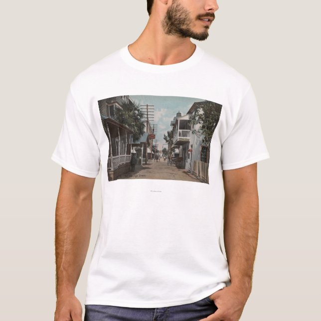 St Augustine Florida - beskåda av St George St. T Shirt (Framsida)