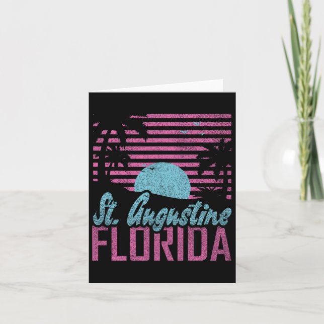 St. Augustine Florida Fl Citrus State Miami Vibes  Kort (Framsida)